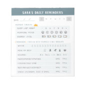 毎日のアラームADHDメモ帳 ノートパッド (正面)