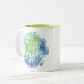 毎日のアースデーのマグを作って下さい ツートーンマグカップ (正面左)