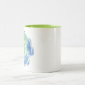 毎日のアースデーのマグを作って下さい ツートーンマグカップ (中央)