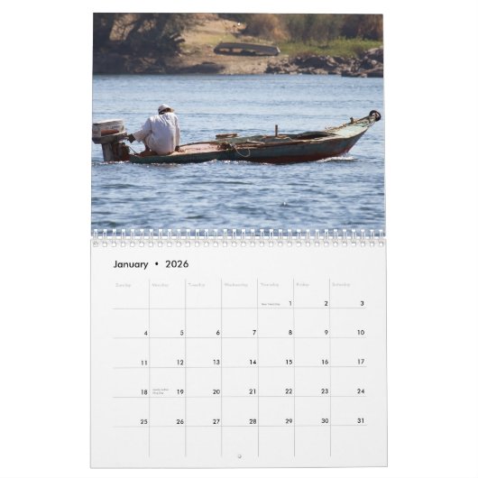 毎日のエジプトのウォールカレンダー カレンダー (1月 2026)