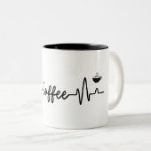 毎日のエレガンス：パーソナライズされたコーヒーマグ ツートーンマグカップ (正面右)