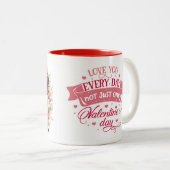 毎日のカップルであなたを愛する | バレンタインデー ツートーンマグカップ (正面右)