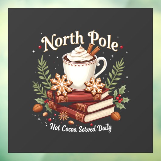 毎日のクリスマスに出される北極ホットココア ウィンドウサイン (シート3)