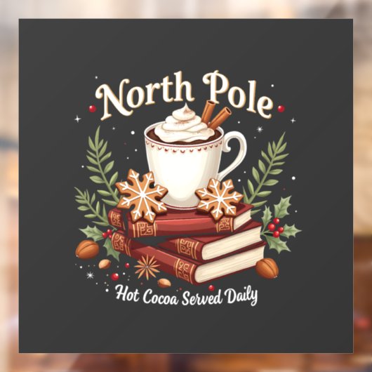 毎日のクリスマスに出される北極ホットココア ウィンドウサイン (シート2)