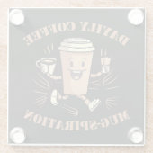 毎日のコーヒー発汗 ガラスコースター (裏面)