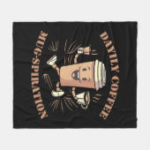 毎日のコーヒー発汗 フリースブランケット (正面(横))