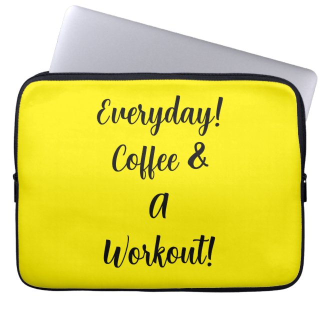 毎日のコーヒー&トレーニング ラップトップスリーブ (正面)