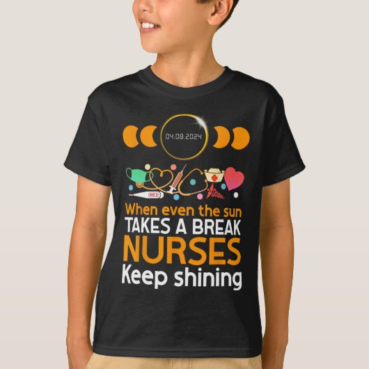 毎日のタスクと太陽のEclipseフェーズの合計2024 Nur Tシャツ (正面)
