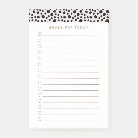 毎日のタスク一覧、優先順位リストアニマルプリント ポストイット (正面)