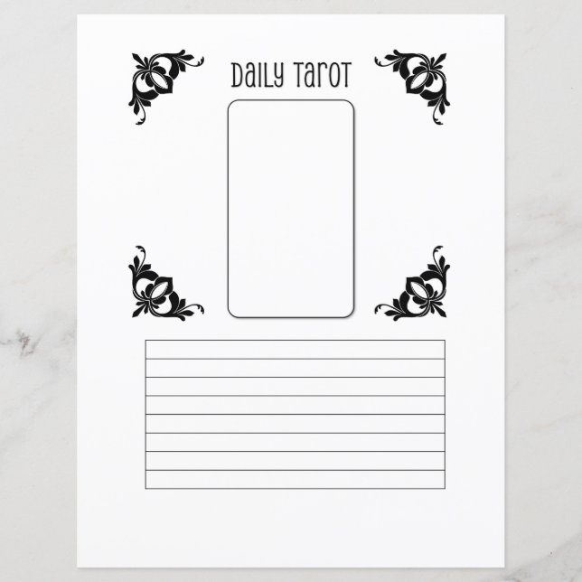 毎日のタロットシート (正面)