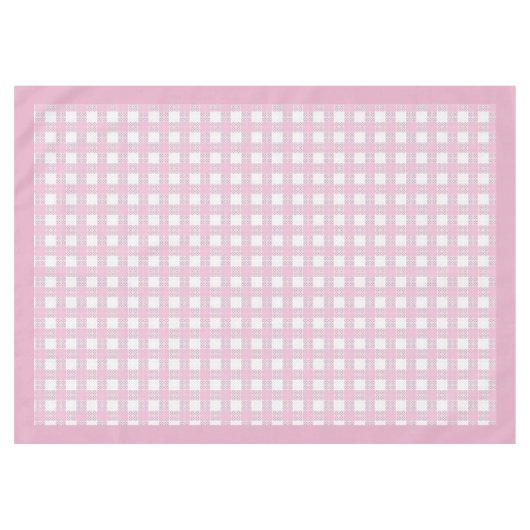 毎日のテー市松模様にブルのためのピンクの格子状テーブルクロス テーブルクロス (正面(横))