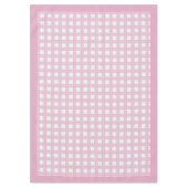 毎日のテー市松模様にブルのためのピンクの格子状テーブルクロス テーブルクロス (正面)