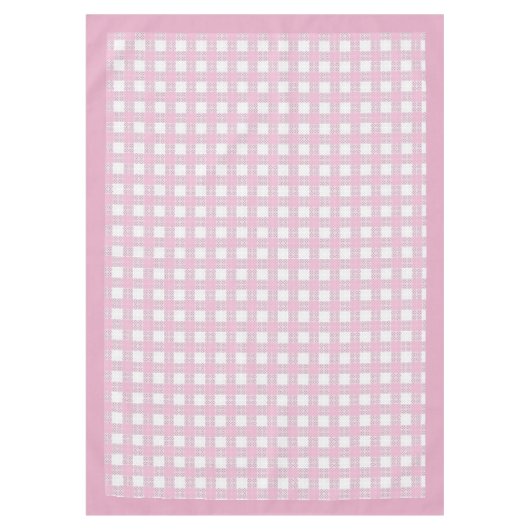 毎日のテー市松模様にブルのためのピンクの格子状テーブルクロス テーブルクロス (正面)