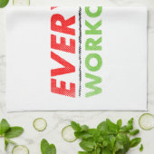 毎日のトレーニング日 キッチンタオル (折り畳み)