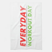 毎日のトレーニング日 キッチンタオル (縦)