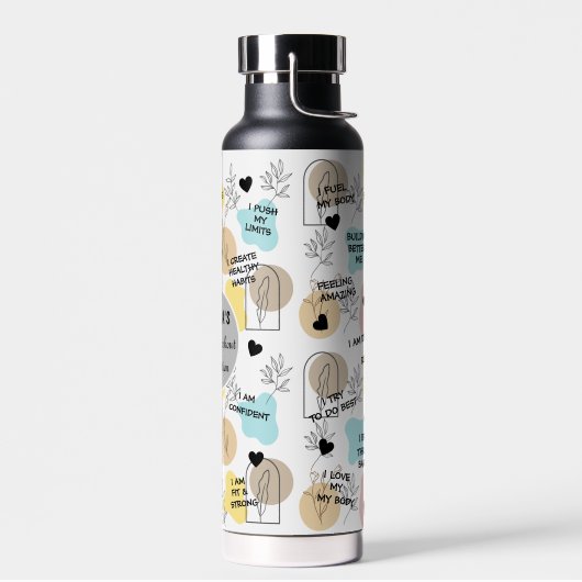 毎日のトレーニング確認カスタムのウォーターボトル ウォーターボトル (左面)
