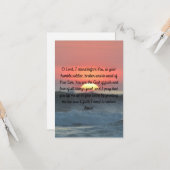 毎日のハミング祈りの言葉フラットグリーティングカード カード (正面/裏面インサイチュ)