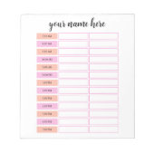 毎日のパーソナライズされたスケジュールメモ帳 ノートパッド (正面)