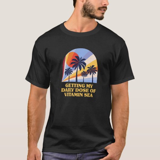 毎日のビタミン海のビーチ夏 Tシャツ (正面)