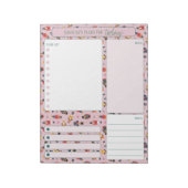 毎日のプランナーくるみ割り当てメニューを実行するリスト ノートパッド (回転)