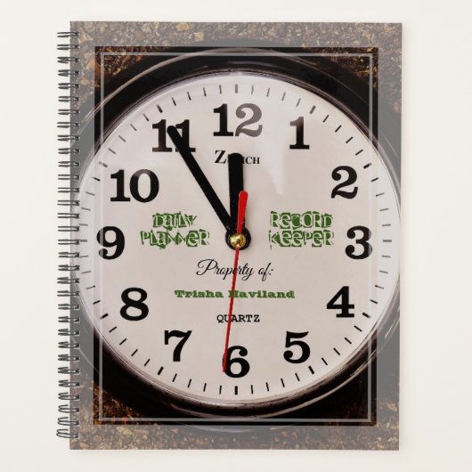 毎日のプランナーと時計のデザインと写真 – HAMbWG プランナー手帳 (正面)