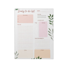 毎日のプランナーカスタム文字とアクセントカラーメモ帳 ノートパッド