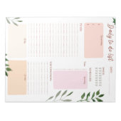 毎日のプランナーカスタム文字とアクセントカラーメモ帳 ノートパッド (正面)