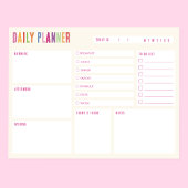 毎日のプランナーカラフル文字メモ帳 ノートパッド