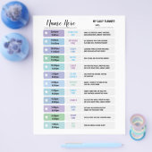 毎日のプランナーグラフキッズスケジュールスターウォールブルー チラシ (シングル)