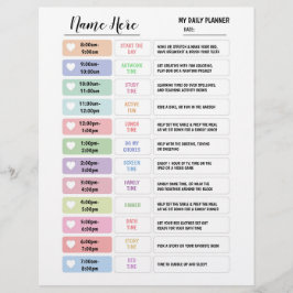 毎日のプランナーグラフキッズスケジュールスターウォール チラシ