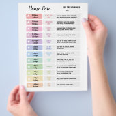 毎日のプランナーグラフ子供のスケジュール星 チラシ (手)