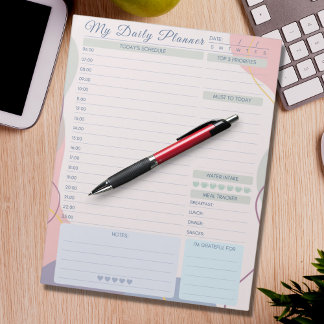 毎日のプランナーシンプルエレガント数々の色のテーマ ノートパッド