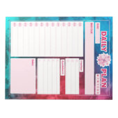 毎日のプランナーシート、Daily Tracker To-Do – リスト ノートパッド (正面)