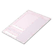 毎日のプランナーピンクのフローラノート実行する食事 ノートパッド (アングル)