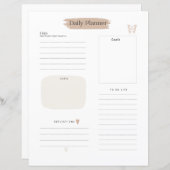 毎日のプランナーページto Doリストとゴール (正面/裏面)