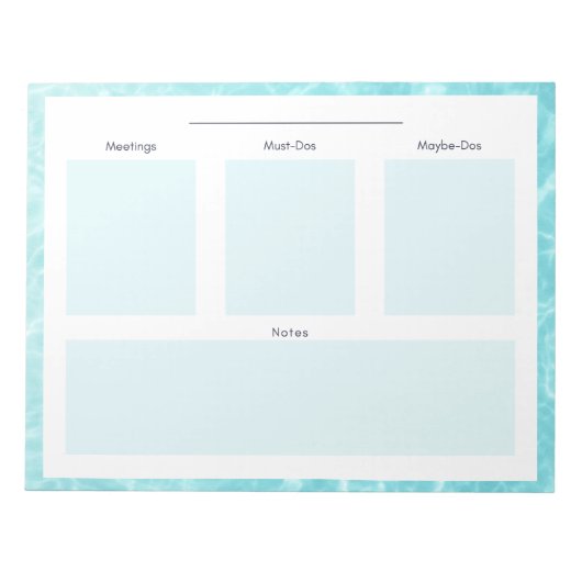 毎日のプランナーメモ帳 – 夏をテーマにした ノートパッド (正面)