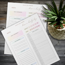 毎日のプランナーリストのミニマリスト ノートパッド
