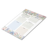 毎日のプランナー数々のカラーフローラ縁どのメモ帳 ノートパッド (アングル)