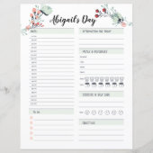 毎日のプランナー時間ブロック午前6時から午前12時 (正面)