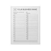 毎日のプランナー30分間隔ロゴを追加 ノートパッド (回転)