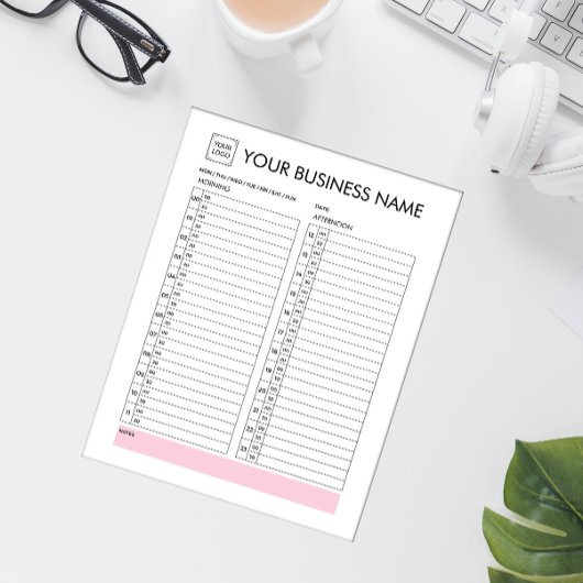 毎日のプランナー30分間隔ロゴを追加 ノートパッド