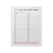 毎日のプランナー30分間隔ロゴを追加 ノートパッド (回転)