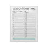 毎日のプランナー30分間隔ロゴを追加 ノートパッド (回転)