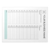 毎日のプランナー30分間隔ロゴを追加 ノートパッド (正面)