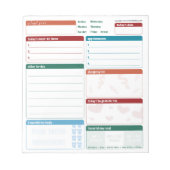 毎日のプランナー5x5ヘブライ語/英語メモ帳 ノートパッド (正面)