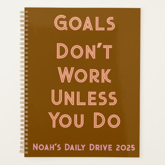 毎日のプランナー-ゴールが動作しないカスタムブック プランナー手帳 (正面)