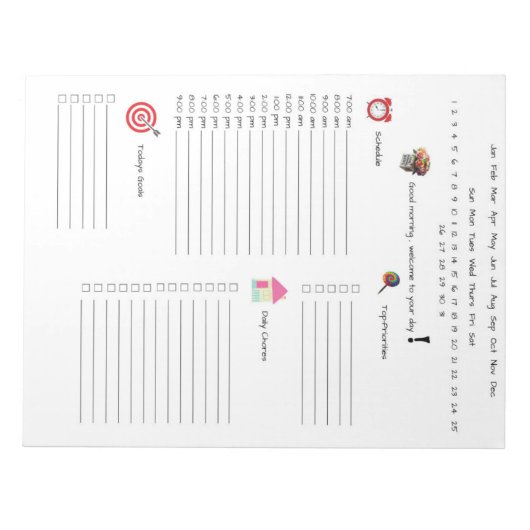 毎日のプランナー ノートパッド (正面)