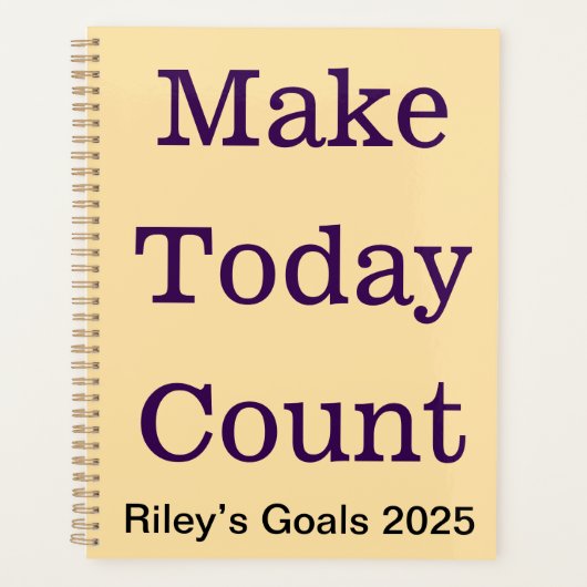 毎日のプランナー – 今日のカウントを作成するカスタムレイアウト プランナー手帳 (正面)