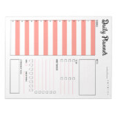 毎日のプランナー(日曜日の開始（ピンク） 8.5 x 11インチ ノートパッド (正面)