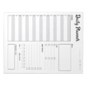 毎日のプランナー(日曜日の開始（灰色） 8.5 x 11インチ) ノートパッド (正面)